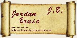 Jordan Bruić vizit kartica